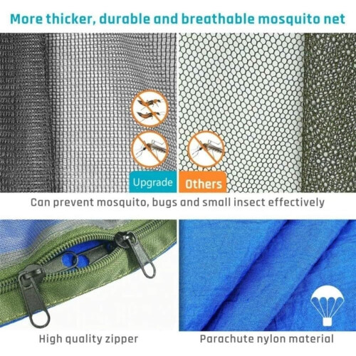 Double Camping Hammock with Mosquito Net for 2 People 290x140 cm 1