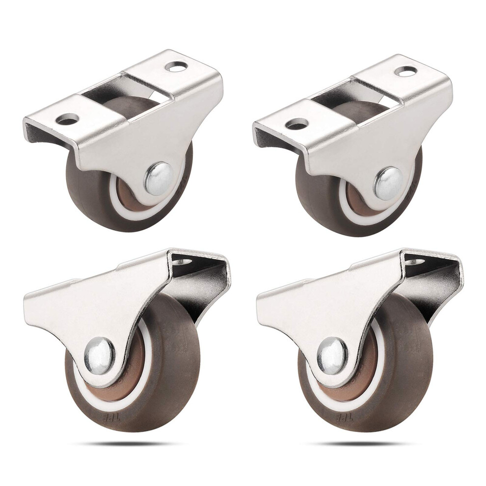 Furniture Casters, Swivel, Tpe Rubber, 416Mm Screws, 4X Bearing 35Kg, 32Mm 9119770460912