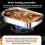Stainless Steel Baking Pan with Lid and Handle, Rectangular Oven Safe Dish for Cake Bread Lasagna Pizza 5