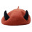 Halloween Devil Horn Beret Hat Winter Warmth-Caramel black horn 1