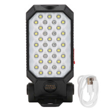 Lanterna de trabalho LED recarregável, pronta para a aventura, ideal para manutenção de carros, atividades ao ar livre e projetos domésticos.