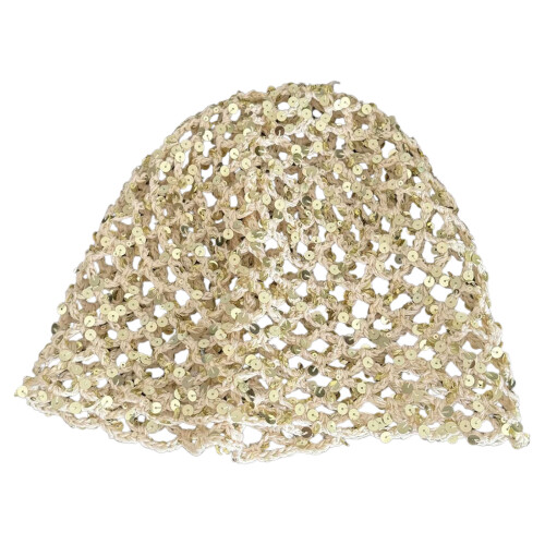 2000s Sequins Pullover Hat Breathable Hollowed Street-Beige