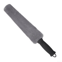 Flexible Car Cleaning Brush with 180 Bend for Interior Vents and Seat Gaps, Washable Coral Fleece Head