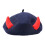 Popular Devil Horn Painter Hat Warm Wool-Navy blue red horn 1