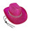 Sparkly Crystal Cowboy Hats Panama Hat for-Rose red 1