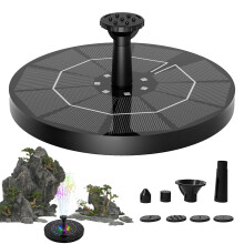 Solar Pump for Solar Powered Waterland Decoration with Light for Garden, Ponds, Fish Tank and Aquarium
