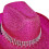 Sparkly Crystal Cowboy Hats Panama Hat for-Rose red 6