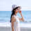 Fisherman Hat Foldable Sun Hat With Feminine Flower Touch-Blue 6