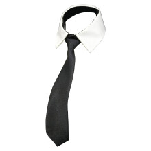 Stylish Removable False Collar with Neck Tie Front School