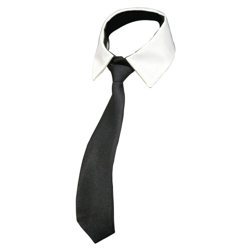 Stylish Removable False Collar with Neck Tie Front School