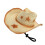 Breathable Straw Sun Hat With Adjustable Strap For Men-Beige 1