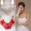 Lace Bowknot Trim Gloves for Bride Wedding Accessories-Red 3