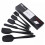 6pcs Heat Resistant Silicone Spatula Set Non Stick Baking Utensils Black 1