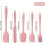 6pcs Heat Resistant Silicone Spatula Set Non Stick Baking Utensils Black 3