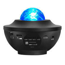 Stjernehimmel-galakseprojektor, Bluetooth-højttaler, hvid støjmaskine til afslapning, Aurora-projektor med timerfunktion, natlys til børn og voksne