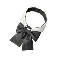 Faux Collar with Black Bowtie Front Lapel Blouse Detachable