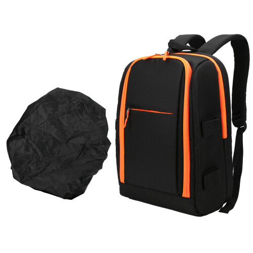 Photography Backpack With Grid Bag Inside Hook And Loop Fasteners Double Zipper Closure Shockproof Lining Compatibilities With All Major Brands
