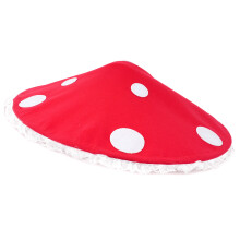 Mushroom Costume Cap For Adult Women Men Lace Detail-With lace