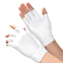 Women Sunblock Gloves Light Weight Wrist Length Driving-White