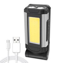 Torcia magnetica ricaricabile a LED, luce da lavoro per meccanici e campeggiatori, corpo resistente in lega di alluminio, illuminazione multi-angolo,