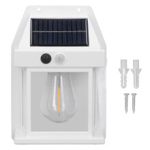 Lanterna solare da parete per esterni con sensore di movimento, impermeabile, con 3 modalità e funzione crepuscolare, facile da installare. Luce a