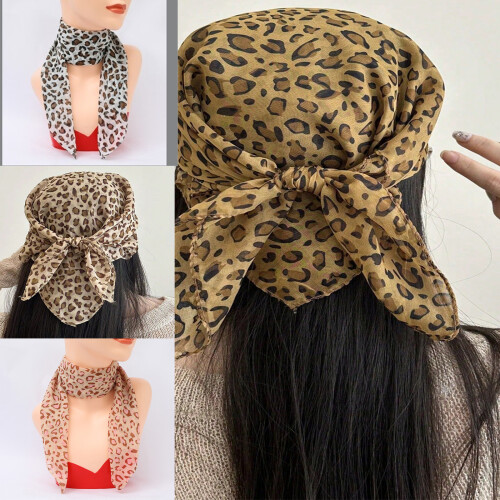 Multipurpose Neck Scarves, Leopard Print Neckerchief for-Dark 2