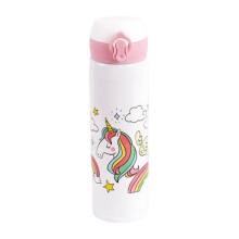 Stainless Steel Water Bottle With Double Wall Vacuum Insulation, Keeps Beverages At Ideal Temperatures, Beautiful Glitter Lid, Easy Carry Silicone Str