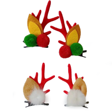 Pinces à cheveux festives avec une jolie décoration, cadeaux de Noël, confortables à porter, motif bois de renne, légères et faciles à coiffer.