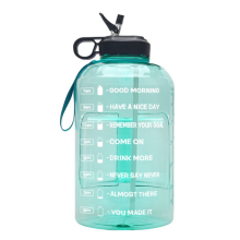 Daily Water Intake Reminder, Leak Proof Bpa-Free Food Grade Reusable Motivational Water Bottle with Wide Mouth Design for Fitness and Travel (128 Oz)