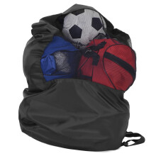 Heavy Duty Breathable Mesh Ball Bag, Wide Application For Sports Equipment, Beach Trips, Events, With Thickened Straps And Convenient Drawstring Openi
