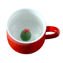 Christmas Snowman Mug, 3D Animal Inside Unveils When Half Full, Perfect For All Drinks, Safe & Healthy Ceramics, A Must-Have For Creative Holiday Gift