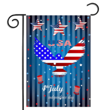 4th Of July Garden Flag, Stars And Stripes Memorial Day Decorations Double Sided Yard Flag For Independence Day Outdoor, Easy To Use Durable Burlap