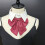 Multiuse Removeable Collar With Sweet-Wine red lattice sle 6