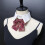 Multiuse Removeable Collar With Sweet-Wine red lattice sle 4