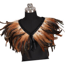 Capemantel met natuurlijke veren, lichtgewicht,-primaire kleur