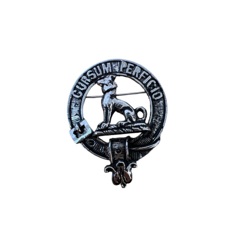 Hunter Clan Crest Pewter Cap Badge Brooch