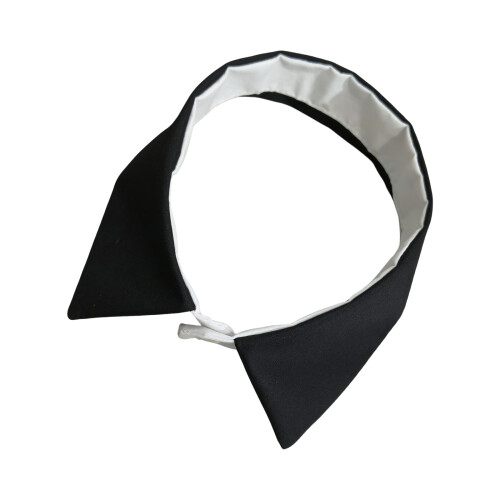 Unique False Lapel Collar Minimalists Black White-Black white