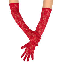 2pack Sophisticated Lace Evening Gloves Party Costume-Red