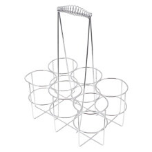 1pc Stainless Steel Beer Bottle Carrier Rack Portable Bottle Holder for Craft Beer Lightweight and for Festivals and Gatherings