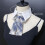 Multiuse Removeable Collar With Sweet BowTie For Women-Red grid 3