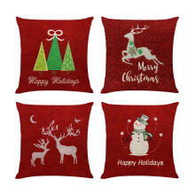 Festive Holiday Christmas Decor, Comfortable & Durable Velvet Fabric Pillow Covers, Elegant Decorative Throw Pillows, Machine Washable Cushion Cover,