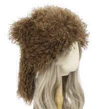 Lichtgewicht wintermuts Zachte harige polyester-Koffie kleur