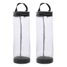 Distributeur de rangement suspendu en filet multifonctionnel, conception pour espaces non encombrés, 2 grands sacs à provisions, durable et