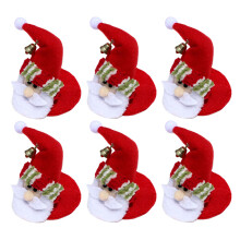 Festliche Getränkeanhänger für Weihnachten, festliche Weinglasanhänger mit Schnappverschluss, perfekte Geschenkanhänger aus Flanell mit Elch,