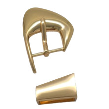 Hochwertige trapezförmige Gürtelschnallen aus-Hellgold 25mm