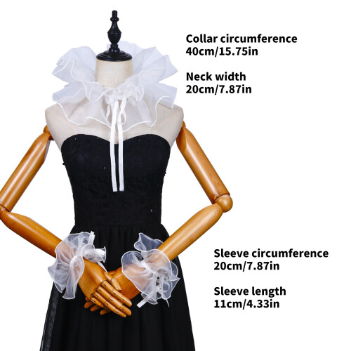 Detachable False Collar Girls Cosplay Clothes-Black collar 2