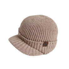 Winter-Strickmütze mit Ohrenklappen, warmes, weiches-Khaki