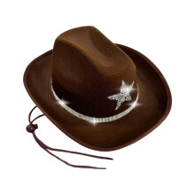 Kinder-Cowboyhüte, glänzende Strasssteine,- Tiefer Kaffee