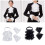 False Cuffs and Ruffled Lace Colonial Jabot Collar-White suit 2