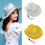 Glinting Panama Hat Studded Rhinestones Party Hat for-Silver 3
